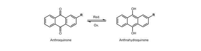 Oxidised and reduced form of Anthraquinone